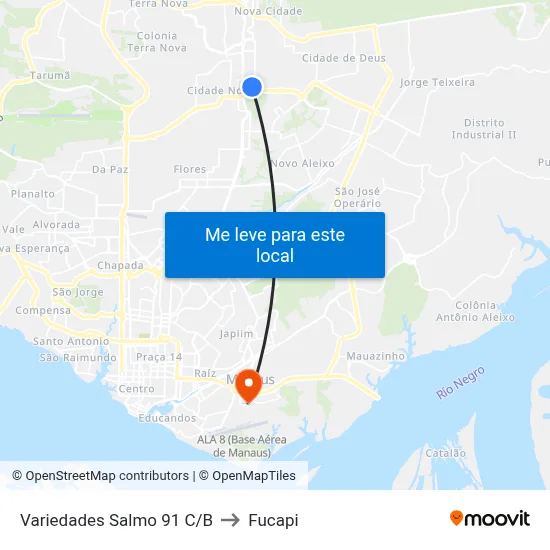 Variedades Salmo 91 C/B to Fucapi map