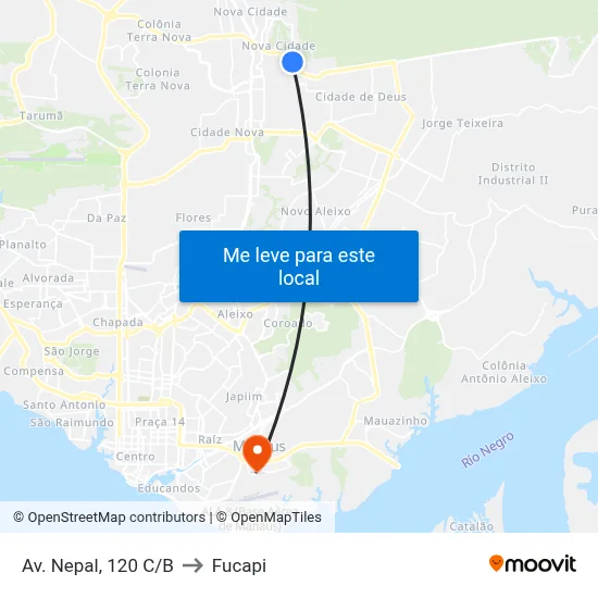 Av. Nepal, 120 C/B to Fucapi map