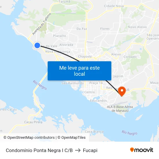 Condomínio Ponta Negra I C/B to Fucapi map