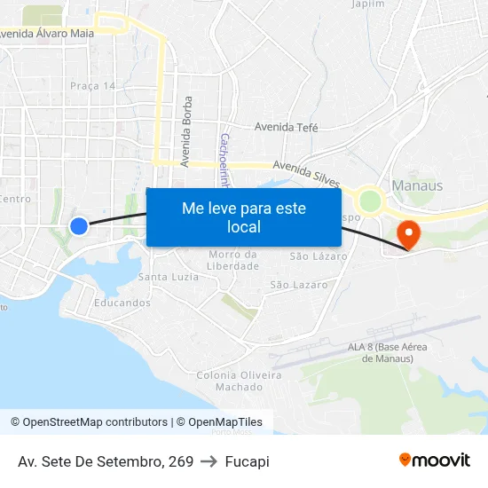 Av. Sete De Setembro, 269 to Fucapi map