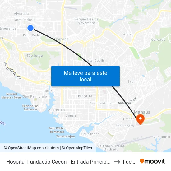 Hospital Fundação Cecon - Entrada Principal B/C to Fucapi map
