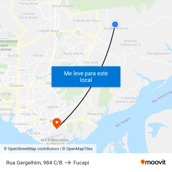 Rua Gergelhim, 984 C/B to Fucapi map