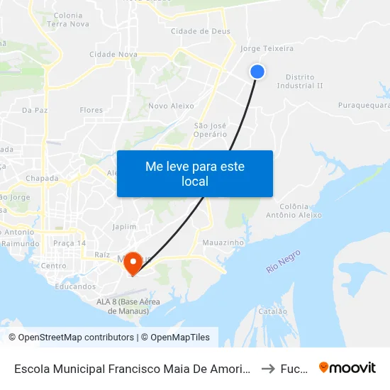 Escola Municipal Francisco Maia De Amorim B/C to Fucapi map