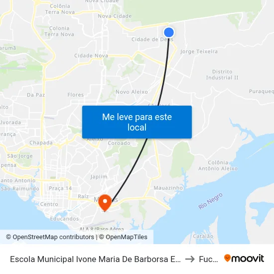 Escola Municipal Ivone Maria De Barborsa E Silva C/B to Fucapi map