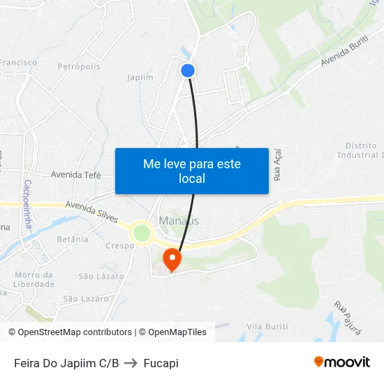 Feira Do Japiim C/B to Fucapi map