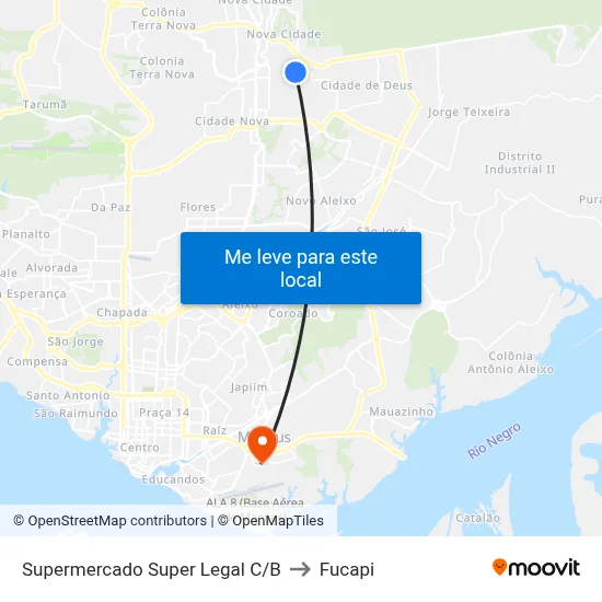 Supermercado Super Legal C/B to Fucapi map