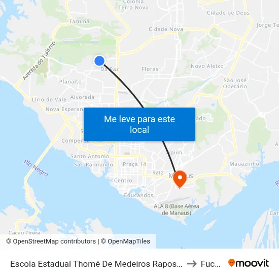 Escola Estadual Thomé De Medeiros Raposo B/C to Fucapi map