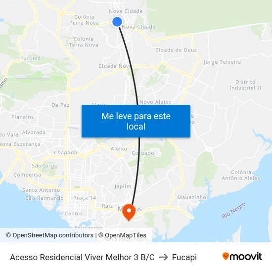 Acesso Residencial Viver Melhor 3 B/C to Fucapi map