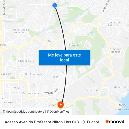 Acesso Avenida Professor Nilton Lins C/B to Fucapi map