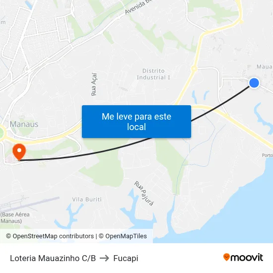 Loteria Mauazinho C/B to Fucapi map