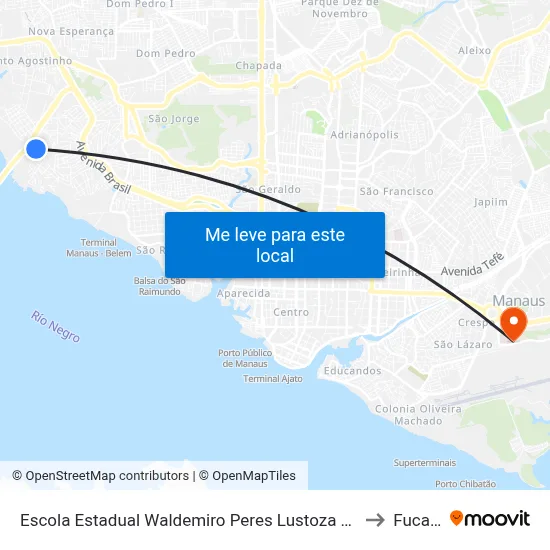 Escola Estadual Waldemiro Peres Lustoza B/C to Fucapi map