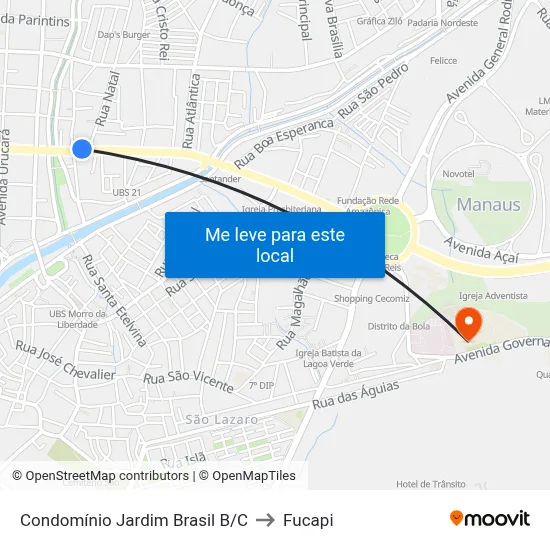 Condomínio Jardim Brasil B/C to Fucapi map