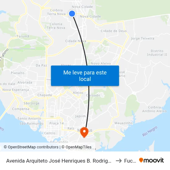 Avenida Arquiteto José Henriques B. Rodrigues, 4072 B/C to Fucapi map