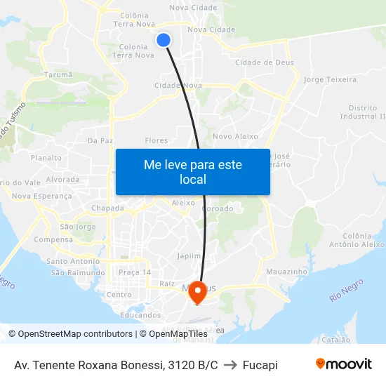 Av. Tenente Roxana Bonessi, 3120 B/C to Fucapi map