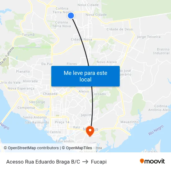Acesso Rua Eduardo Braga B/C to Fucapi map