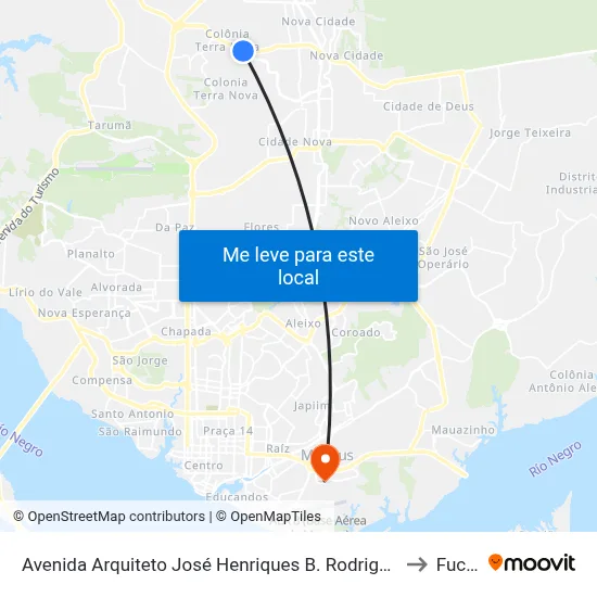 Avenida Arquiteto José Henriques B. Rodrigues, 2694 C/B to Fucapi map