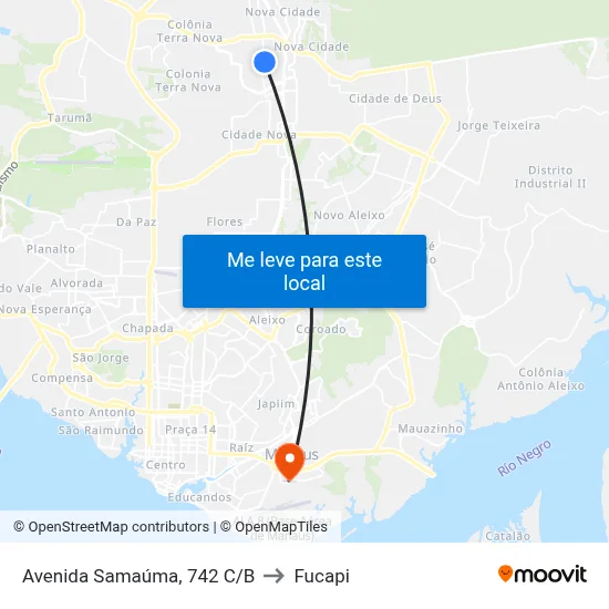 Avenida Samaúma, 742 C/B to Fucapi map