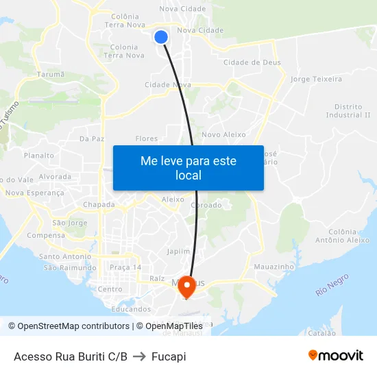 Acesso Rua Buriti C/B to Fucapi map