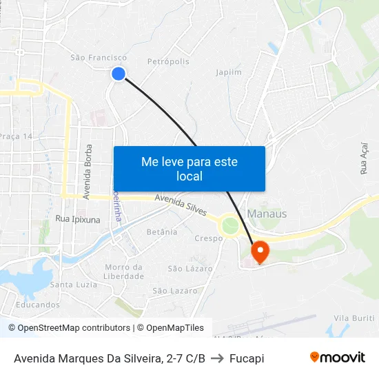 Avenida Marques Da Silveira, 2-7 C/B to Fucapi map