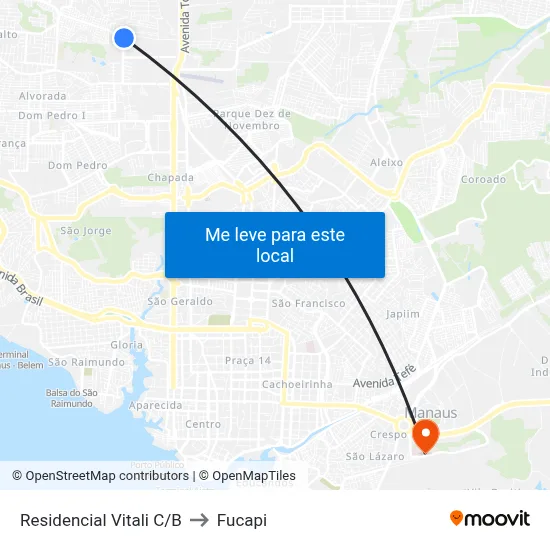 Residencial Vitali C/B to Fucapi map