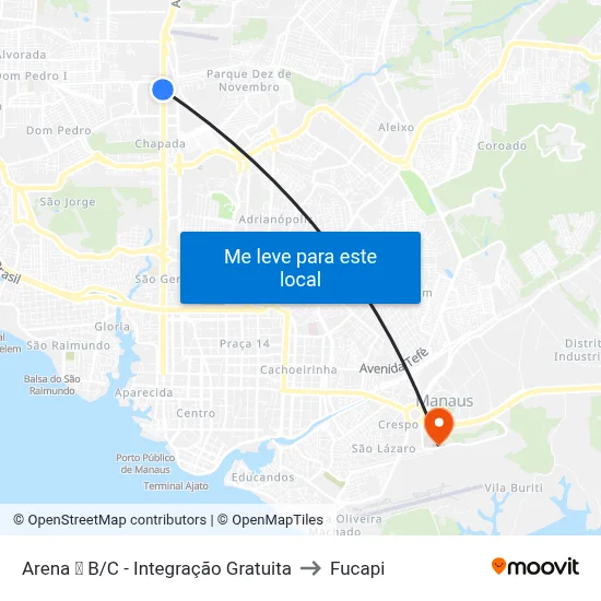 Arena ➊ B/C - Integração Gratuita to Fucapi map