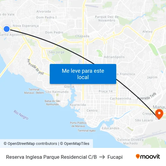 Reserva Inglesa Parque Residencial C/B to Fucapi map