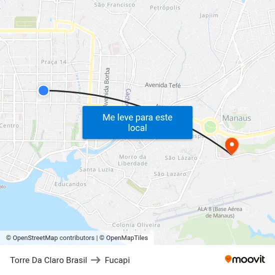 Torre Da Claro Brasil to Fucapi map