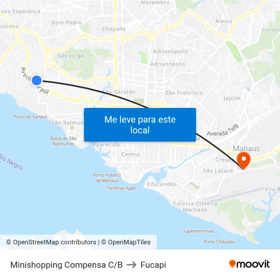Minishopping Compensa C/B to Fucapi map