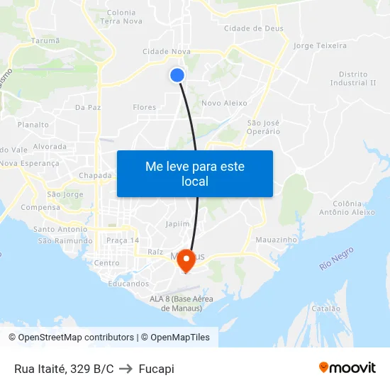 Rua Itaité, 329 B/C to Fucapi map