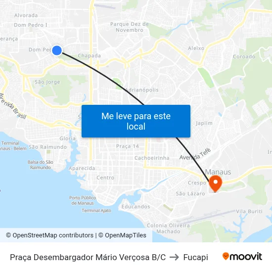 Praça Desembargador Mário Verçosa B/C to Fucapi map