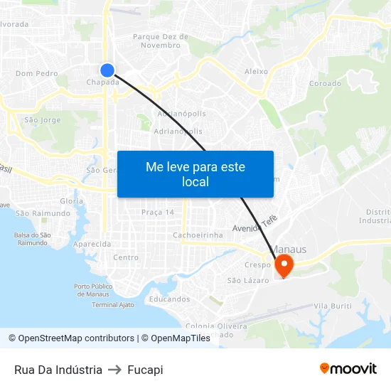 Rua Da Indústria to Fucapi map
