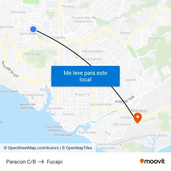 Paracon C/B to Fucapi map