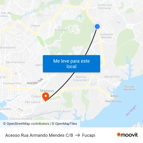 Acesso Rua Armando Mendes C/B to Fucapi map