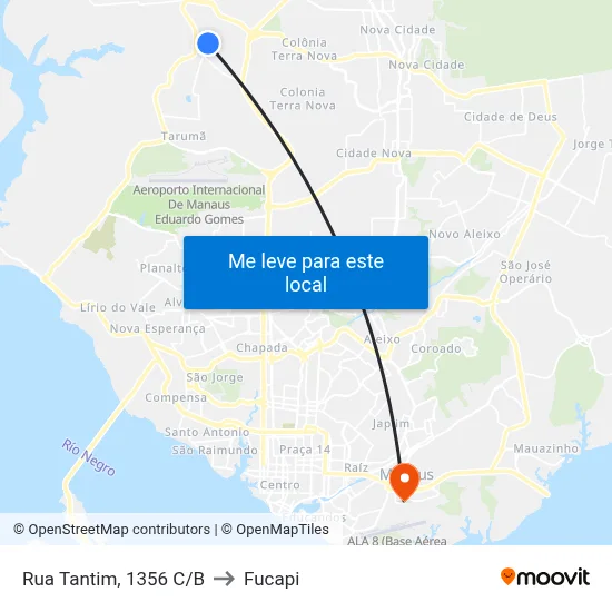 Rua Tantim, 1356 C/B to Fucapi map