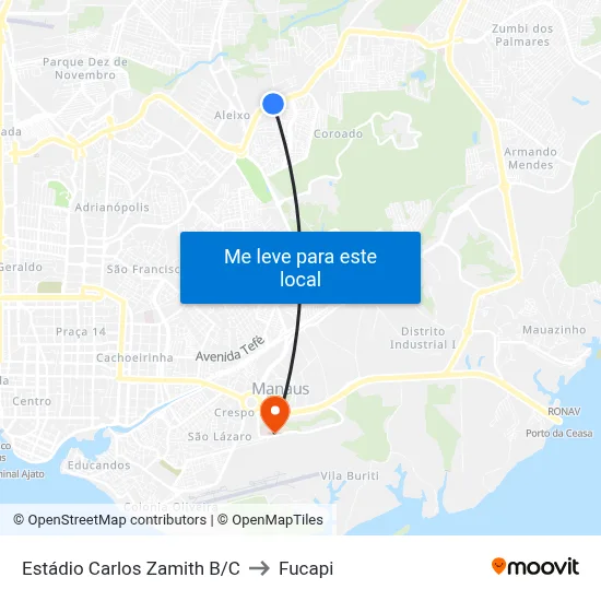Estádio Carlos Zamith B/C to Fucapi map