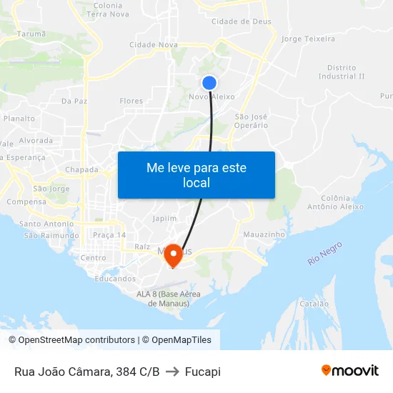 Rua João Câmara, 384 C/B to Fucapi map
