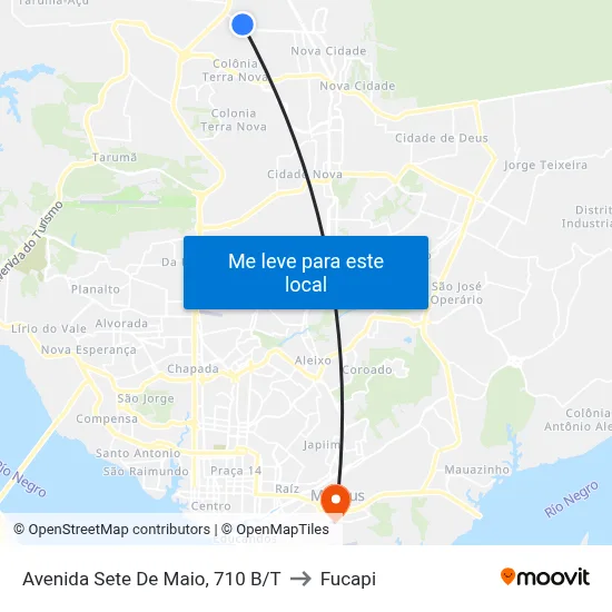Avenida Sete De Maio, 710 B/T to Fucapi map