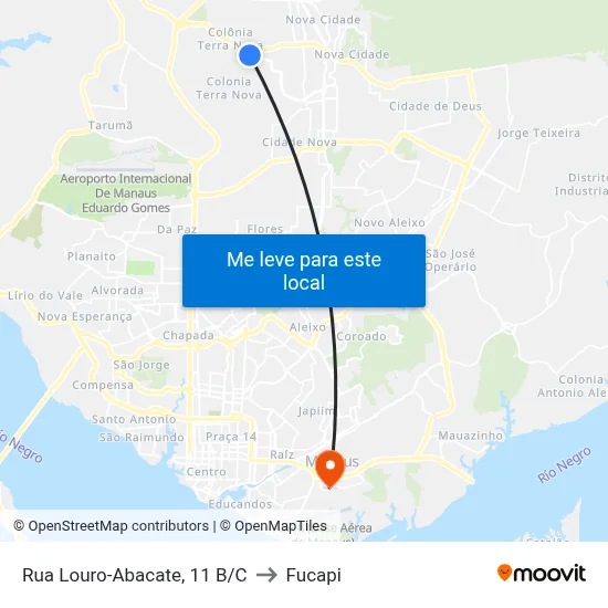 Rua Louro-Abacate, 11 B/C to Fucapi map