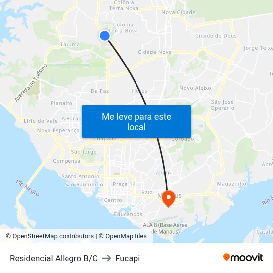 Residencial Allegro B/C to Fucapi map