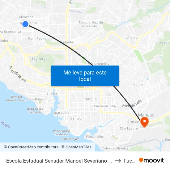 Escola Estadual Senador Manoel Severiano Nunes B/C to Fucapi map