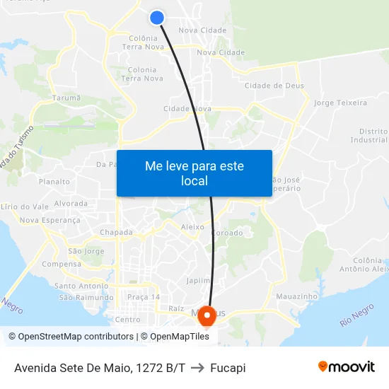Avenida Sete De Maio, 1272 B/T to Fucapi map