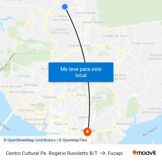 Centro Cultural Pe. Rogério Ruvoletto B/T to Fucapi map