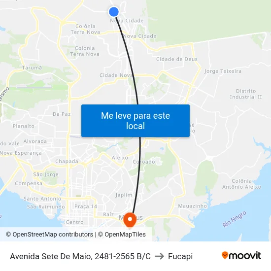 Avenida Sete De Maio, 2481-2565 B/C to Fucapi map
