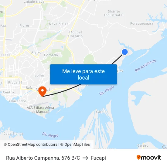 Rua Alberto Campanha, 676 B/C to Fucapi map