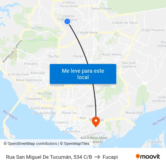Rua San Miguel De Tucumán, 534 C/B to Fucapi map