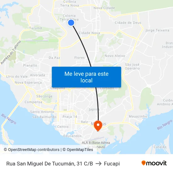 Rua San Miguel De Tucumán, 31 C/B to Fucapi map