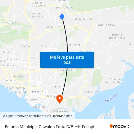 Estádio Municipal Oswaldo Frota C/B to Fucapi map