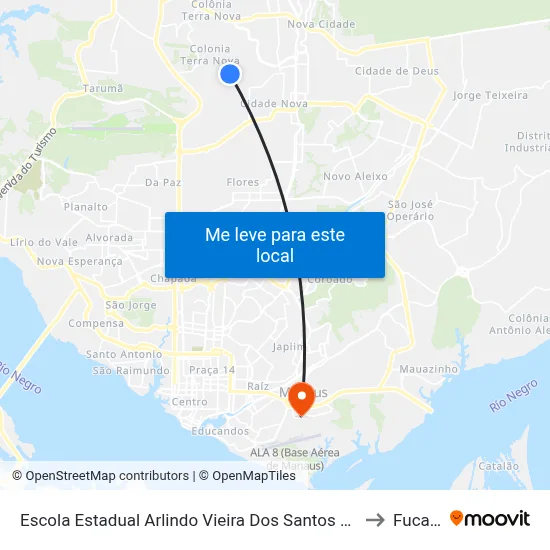 Escola Estadual Arlindo Vieira Dos Santos C/B to Fucapi map