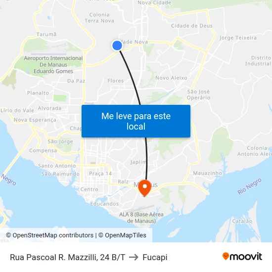 Rua Pascoal R. Mazzilli, 24 B/T to Fucapi map