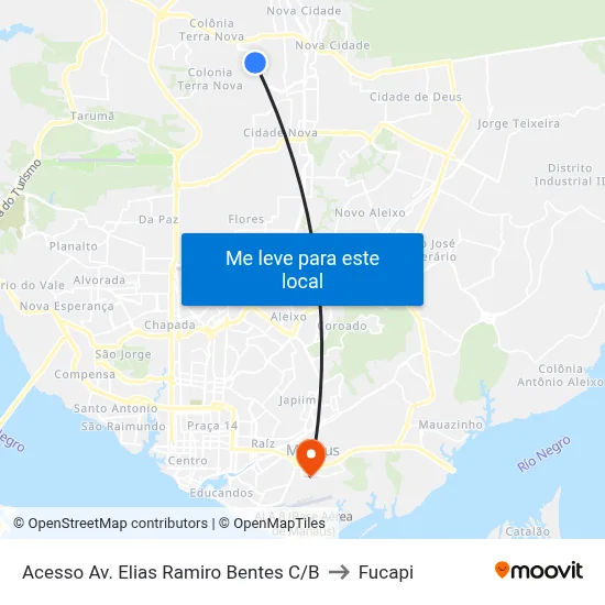 Acesso Av. Elias Ramiro Bentes C/B to Fucapi map